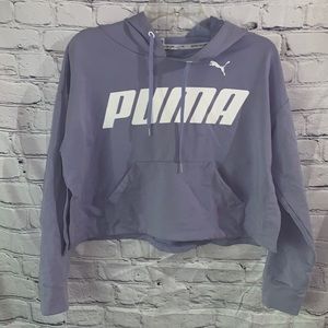 Puma Lavender cropped hoodie, size small